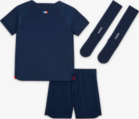 Комплект футбольної форми дитячий Nike PSG (ПСЖ) 2023-2024 домашній темно-синьо-червоний DX2806-411