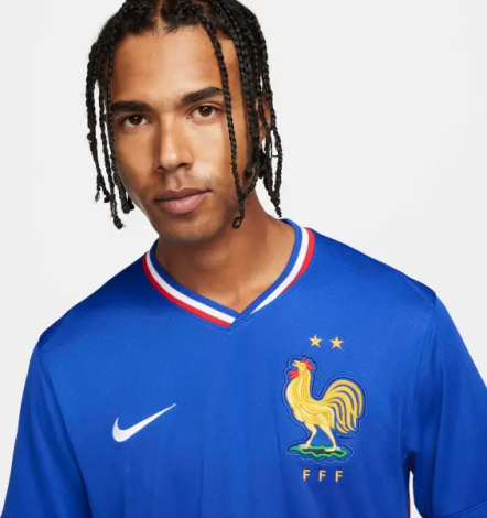 Футболка сборной Франции Nike FFF DRI-FIT REPLICA 2024-2025 домашняя синяя FJ1259-452