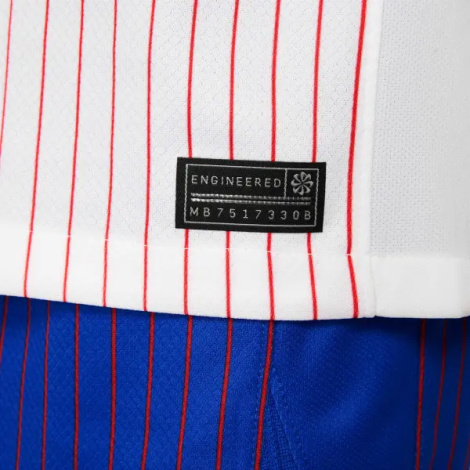 Футболка сборной Франции подростковая Nike FFF DRI-FIT REPLICA 2024-2025 выездная бело-сине-красная FJ4369-100