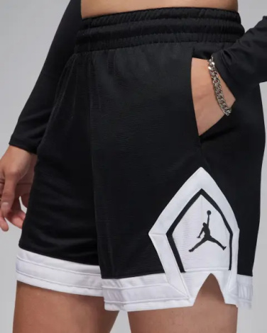 Шорти баскетбольні жіночі Nike JORDAN SPORT 10CM DIAMOND чорно-білі FN5134-010