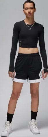Шорти баскетбольні жіночі Nike JORDAN SPORT 10CM DIAMOND чорно-білі FN5134-010