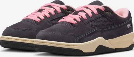 Кросівки підліткові Nike FLIGHT COURT (GS) темно-сіро-світло-рожеві HF3333-012