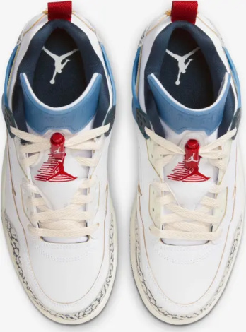 Кросівки Nike JORDAN SPIZIKE LOW біло-синьо-червоні HM3712-164
