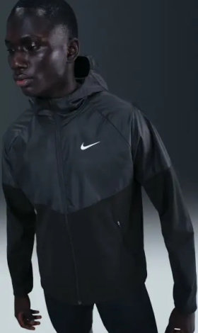 Вітровка для бігу Nike MILER REPEL WINTERIZED чорно-темно-сіра HV2669-010