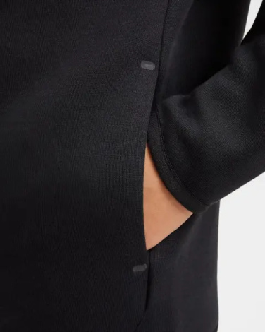 Толстовка подростковая Nike SPORTSWEAR TECH FLEECE черная HV5867-010
