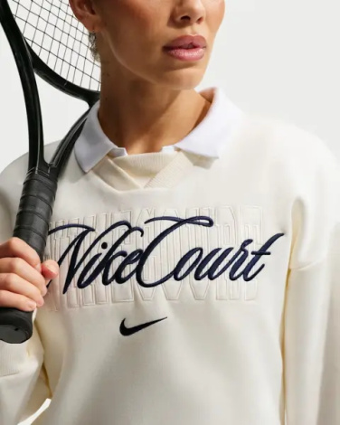 Свитшот для тенниса женский Nike NIKECOURT COLLECTION кремовый IB0757-133