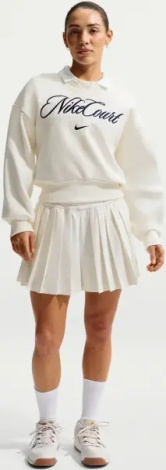 Свитшот для тенниса женский Nike NIKECOURT COLLECTION кремовый IB0757-133