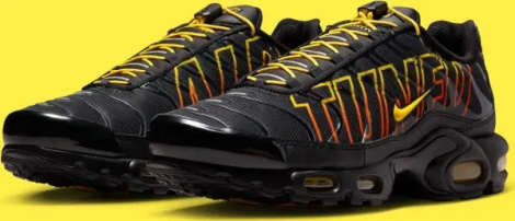Кросівки Nike AIR MAX PLUS чорно-жовто-помаранчеві IH4459-010