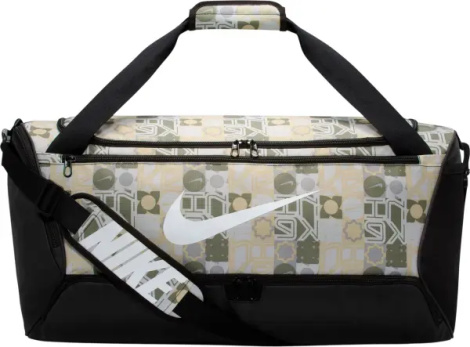 Сумка спортивна Nike BRASILIA TRAINING DUFFEL BAG MEDIUM 60L зелено-бежево-чорна IH7846-101