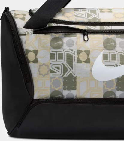 Сумка спортивна Nike BRASILIA TRAINING DUFFEL BAG MEDIUM 60L зелено-бежево-чорна IH7846-101