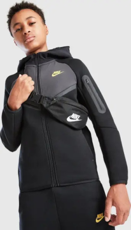 Спортивний костюм підлітковий Nike SPORTSWEAR TECH FLEECE чорно-темно-сіро-жовтий IO1285-010__IO1286-010