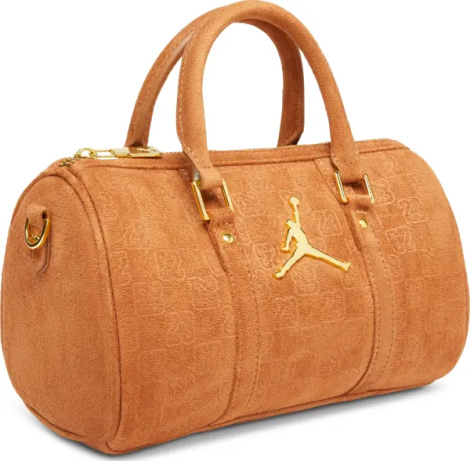 Сумка через плечо Nike JORDAN SUEDE MONOGRAM MINI DUFFEL 3L оранжевая MA9209-X6X
