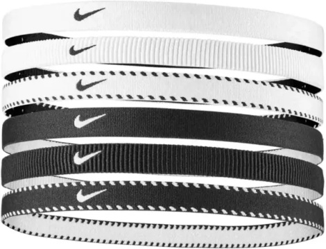 Пов'язки на голову Nike FLEX CLASSIC HEADBANDS 6PK чорні, білі (6 штук) N.101.1927.189.OS