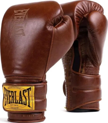 Перчатки боксерские Everlast 1910 CLASSIC TRAINING GLOVES коричневые (14 унций) P00002502