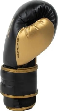Перчатки боксерские Everlast POWERLOCK 2R TRAINING GLOVES черно-золотые (14 унций) P00002664