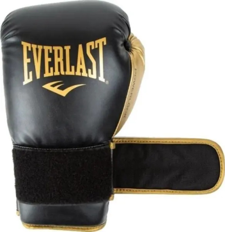 Перчатки боксерские Everlast POWERLOCK 2R TRAINING GLOVES черно-золотые (14 унций) P00002664