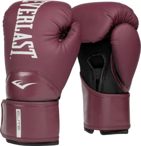 Перчатки боксерские Everlast ELITE 2 BOXING GLOVES бордовые (16 унций) P00003303