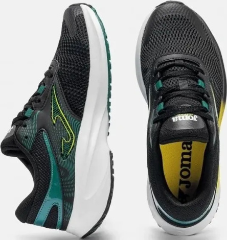 Кросівки бігові Joma ACTIVE чорно-темно-зелено-жовті RACTIS2601