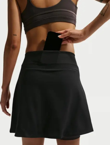 Юбка для тенниса женская Nike ONE DRI-FIT черная IM9935-010