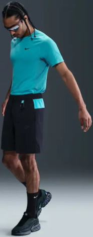 Шорти Nike TECH чорно-бірюзові IB8957-010