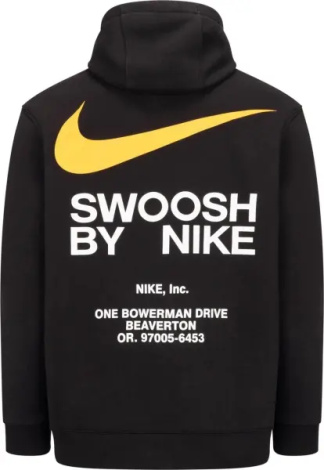 Худі Nike SPORTSWEAR SWOOSH чорно-помаранчеве IB6480-010