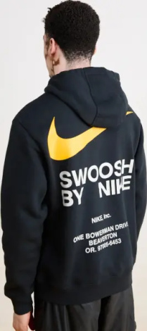 Худі Nike SPORTSWEAR SWOOSH чорно-помаранчеве IB6480-010