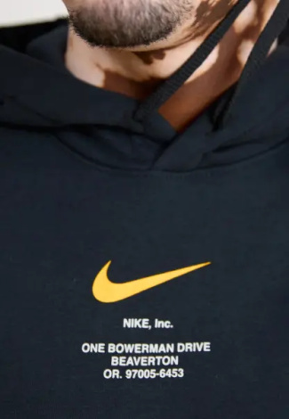 Худі Nike SPORTSWEAR SWOOSH чорно-помаранчеве IB6480-010