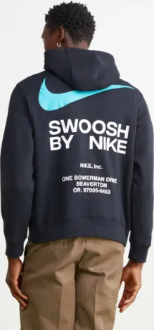 Худі Nike SPORTSWEAR SWOOSH чорно-бірюзове IB6480-011
