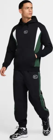 Худи Nike AIR PULLOVER HOODIE черно-бело-зеленое HM0175-011