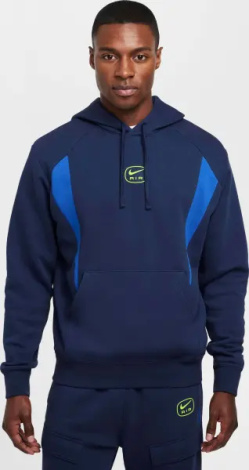 Худі Nike AIR PULLOVER HOODIE темно-синьо-салатове HM0175-410