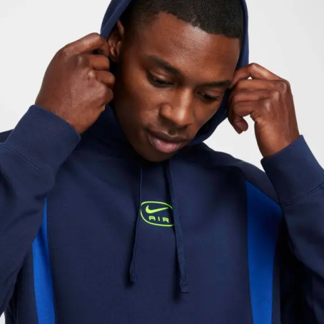 Худі Nike AIR PULLOVER HOODIE темно-синьо-салатове HM0175-410