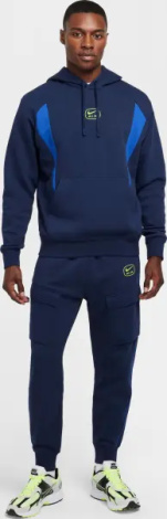 Худі Nike AIR PULLOVER HOODIE темно-синьо-салатове HM0175-410