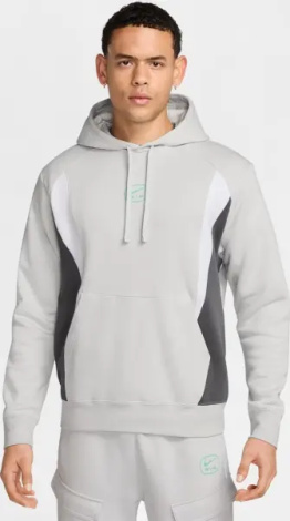 Худи Nike AIR PULLOVER HOODIE серо-бело-темно-серое HM0175-025