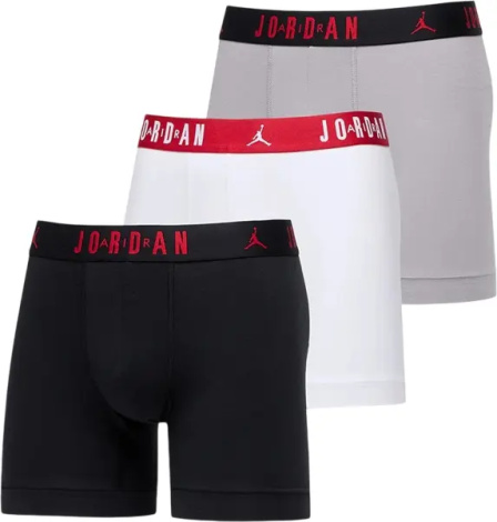 Труси (боксерки) Nike JORDAN FLIGHT FLIGHT COTTON CORE BOXER BRIEFS білі, сірі, чорні (3 штуки) JM0622-F66