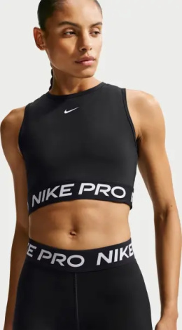 Топ женский Nike PRO DRI-FIT CROPPED черный FZ3615-010