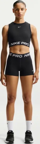 Топ женский Nike PRO DRI-FIT CROPPED черный FZ3615-010