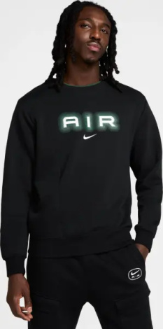 Світшот Nike AIR чорно-зелений HM0177-011