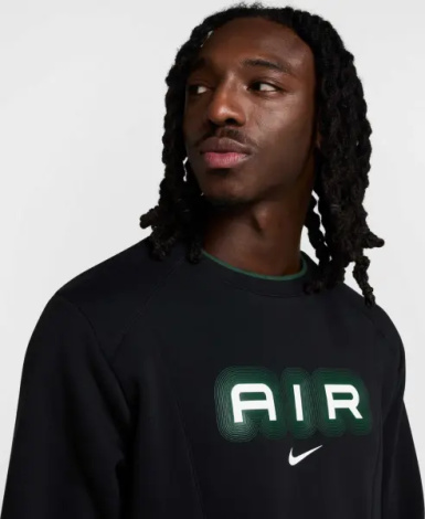 Світшот Nike AIR чорно-зелений HM0177-011