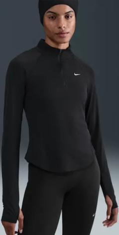 Реглан для бега женский Nike TEMPO SWOOSH RUN DRI-FIT 1/4-ZIP черный HV2842-010