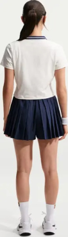 Поло для тенісу жіноче Nike NIKECOURT COLLECTION DRI-FIT CROPPED кремово-темно-синє IB0772-133
