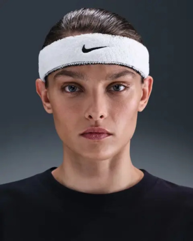 Повязка на голову Nike SWOOSH CLASSIC REVERSIBLE HEADBAND двусторонняя черно-белая N.101.2412.036.OS