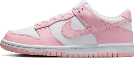 Кроссовки подростковые Nike DUNK LOW (GS) розово-белые FB9109-125