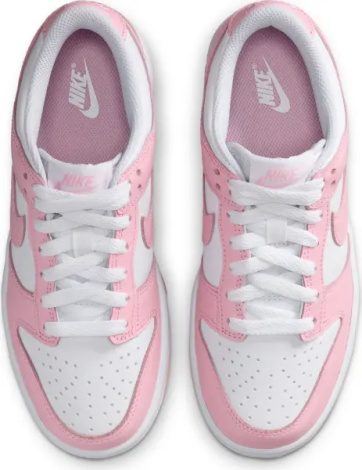 Кроссовки подростковые Nike DUNK LOW (GS) розово-белые FB9109-125