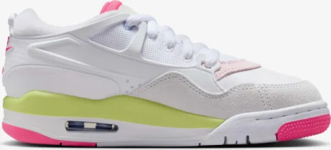 Кросівки підліткові Nike AIR JORDAN 4 RM (GS) біло-рожево-салатові IH0169-100