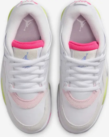 Кросівки підліткові Nike AIR JORDAN 4 RM (GS) біло-рожево-салатові IH0169-100