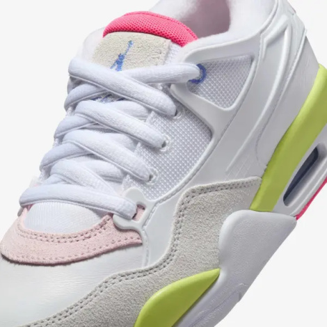 Кросівки підліткові Nike AIR JORDAN 4 RM (GS) біло-рожево-салатові IH0169-100