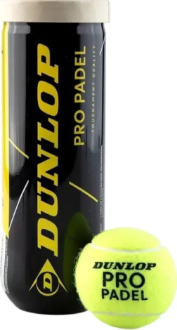 Набор мячей для падл-тенниса Dunlop PRO PADEL 3PET желтый (3 штуки) 601673