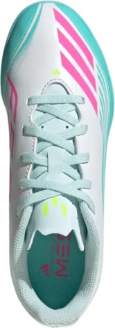 Сороконіжки (шиповки) дитячі Adidas F50 MESSI CLUB TF біло-бірюзово-рожеві JQ0949