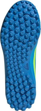 Сороконіжки (шиповки) дитячі Adidas F50 CLUB TF синьо-лимонні JS1491