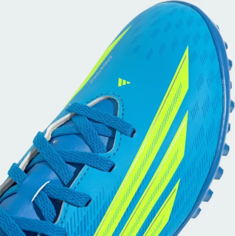 Сороконіжки (шиповки) дитячі Adidas F50 CLUB TF синьо-лимонні JS1491